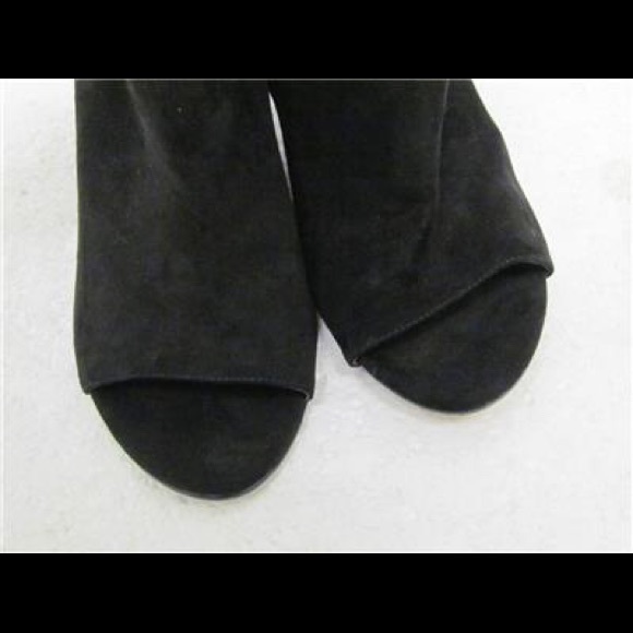 black peep toe fringed wedge - Picture 7 of 7